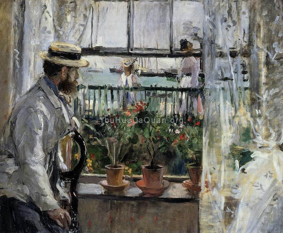 Eugene Manet (the Artist's Husband)  on the Isle of Wight - 贝尔特·摩里索特